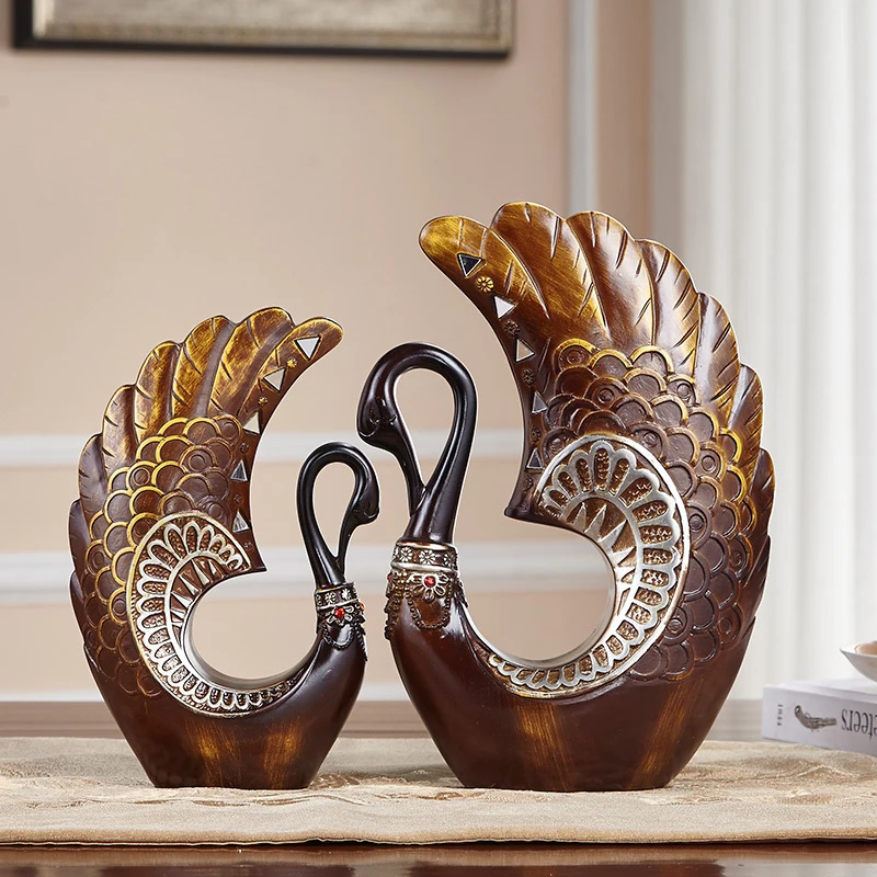 Лебедь украшения скандинавские для дома аксессуары креативные ретро гостиной