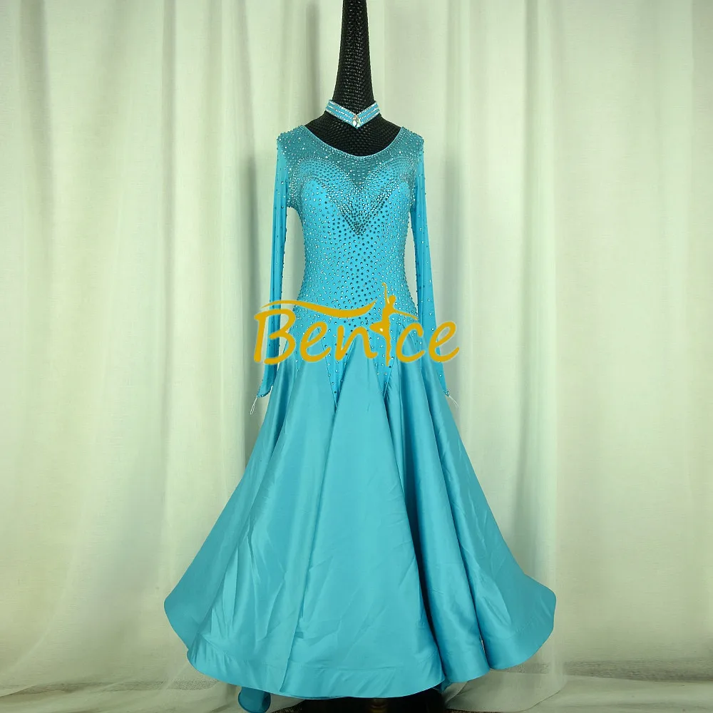 Long Swing Diamond Ballroom Dance Competition Dress Modern Waltz Latin Costume Dancing For Women | Тематическая одежда и