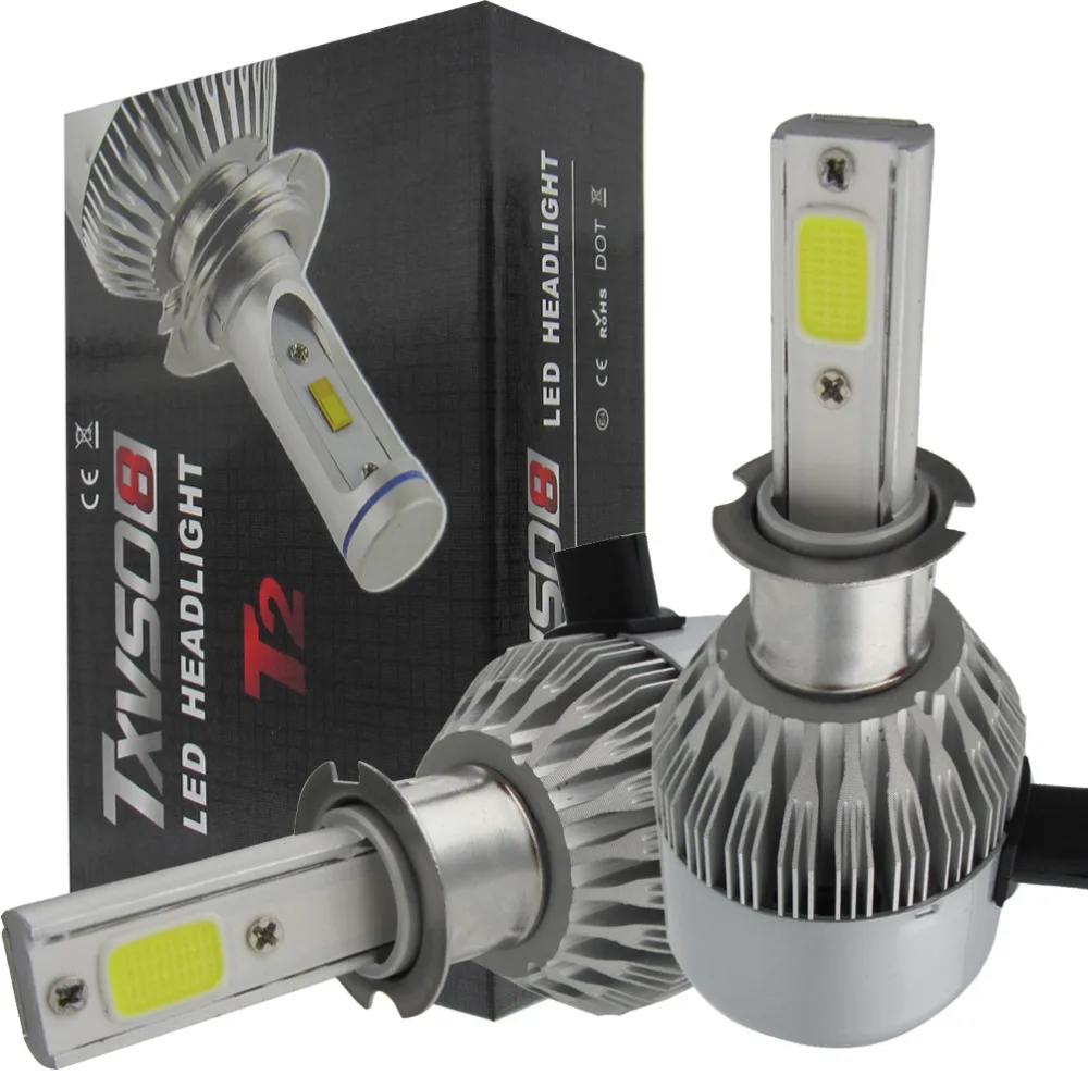 1 Пара 360 Градусов Освещения 6000 К Холодный Белый COB Автомобилей СВЕТОДИОДНЫЕ Фары