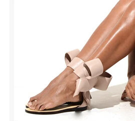 Sestito Ladies Sweety Butterfly-knot Embellished Flat Gladiator Sandals Woman Cover Heels Hook&ampLoop Beach Casual Shoes Big Size | Обувь