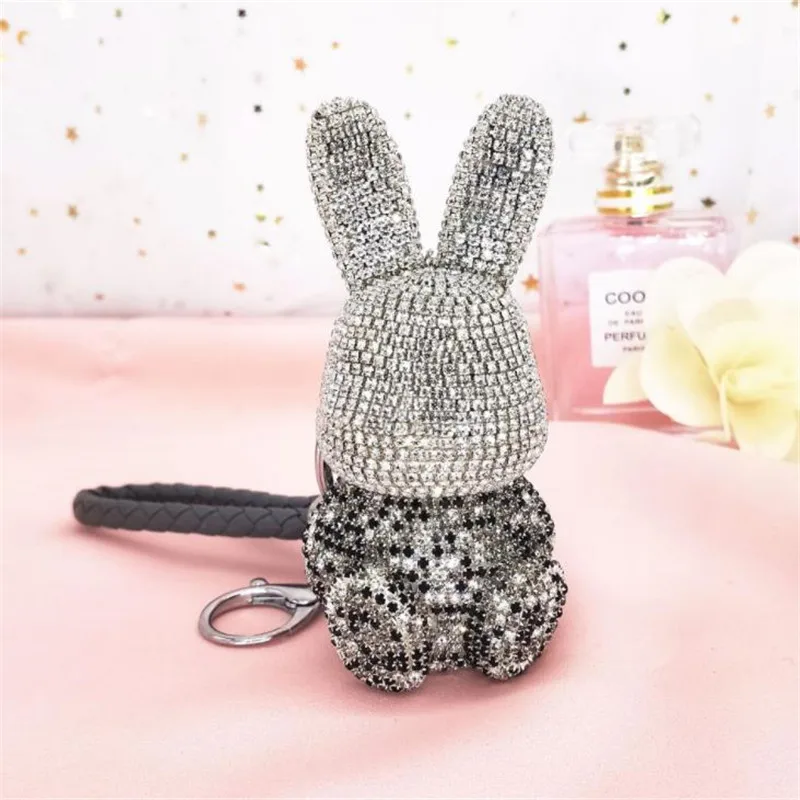 Милый мультфильм ручной Просверленный изгой кролик брелок кулон плюшевая