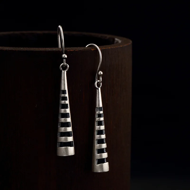 Женские серьги-подвески Brinco в полоску стиле ретро с монетами художественного