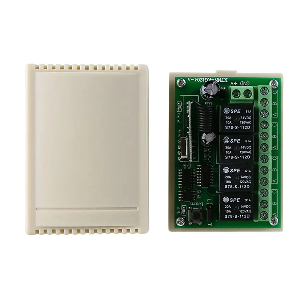 DC 12V многофункциональный переключатель обучения Тип 4 способ получения 433 МГц