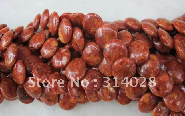 Sponge Coral natural stone jewelry beads 18mm coin charming gem beads.22pcs/lot.Free shipping|jewelry seed beads|jewelry beading toolsbead ideas |