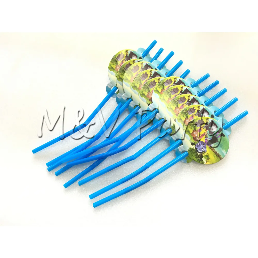 10pcs/lot Vampirina Girl Straws Theme Cartoon Party Tableware Decorations Set Paper Birthday Baby Shower Supplies | Дом и сад
