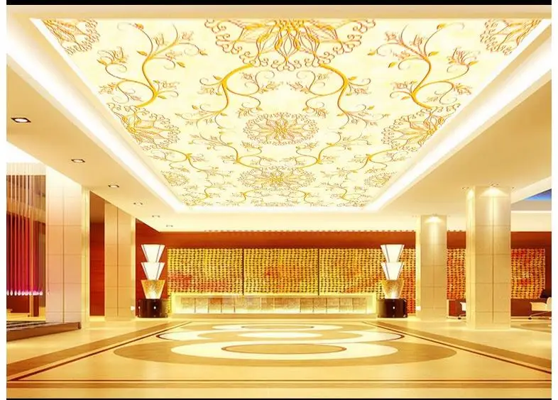 3d фотообои на заказ потолочные обои узорчатый ковер тропический верх фрески для