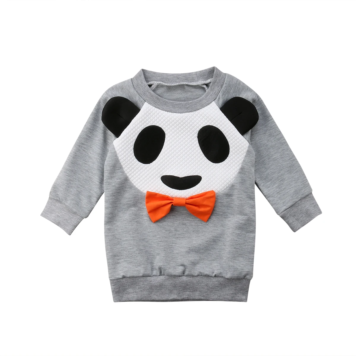 Нарядное платье-свитер с длинными рукавами и рисунком панды для маленьких