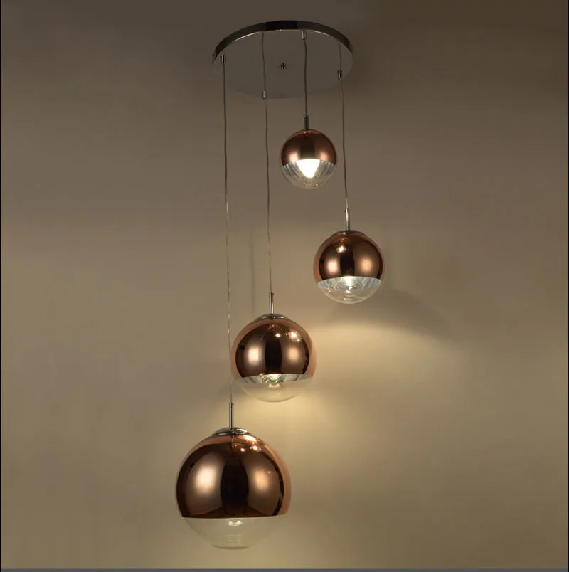 Скандинавские современные стеклянные подвесные лампы диаметр 15/20/25/30/40 см