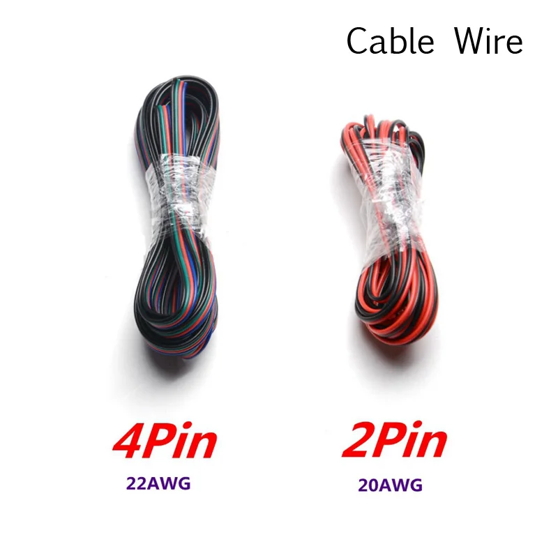 2-контактный 4-контактный Светодиодные ленты RGB 3528 5050 Лампа 22AWG разъем оптовая