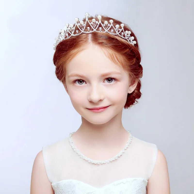 Brand Crystal Tiara Hairband Kid Girl Bridal Princess Prom Crown Party Accessories Children | Детская одежда и обувь