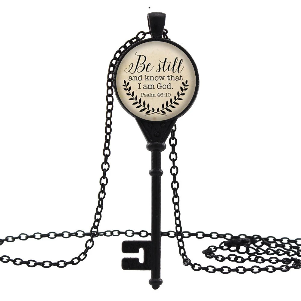 Библейская Подвеска со стихом Будьте спокойны и знайте что я Бог кулон Psalm 46: 10