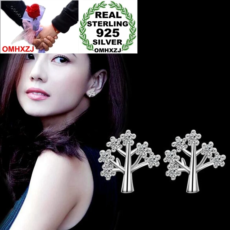 OMHXZJ оптовая продажа милые романтические Модные женские серьги-гвоздики из