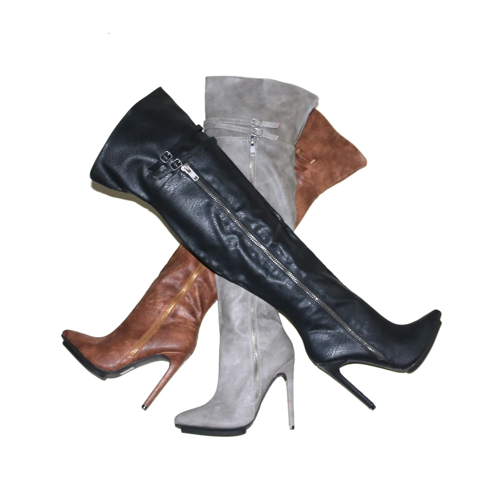 Женская обувь новые классические соблазнительные женские сапоги-ботфорты с