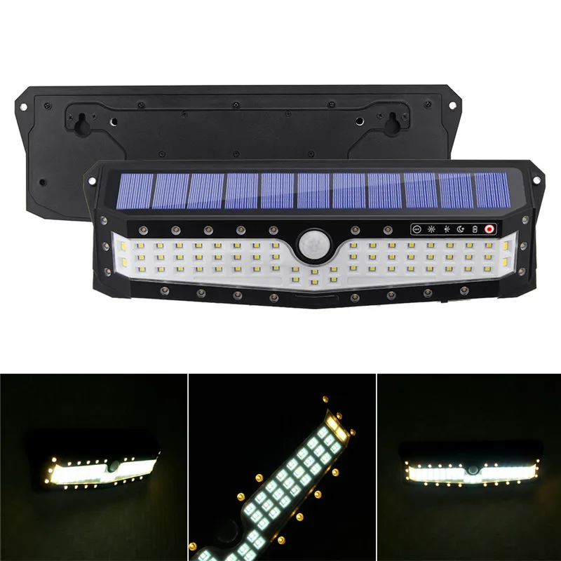 Солнечные/USB перезаряжаемые водонепроницаемые 79LED солнечные настенные лампы PIR