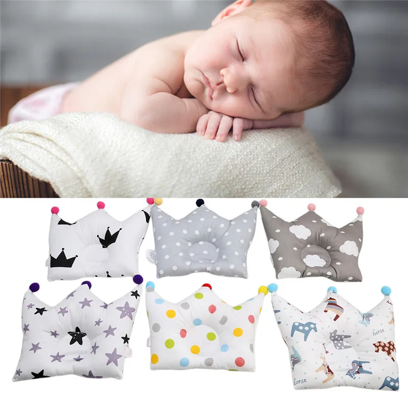 Baby Shaping Pillow Prevent Flat Head Infants Crown Dot Bedding Pillows Newborn Boy Girl Room Decoration Accessories 0-24 Month | Мать и