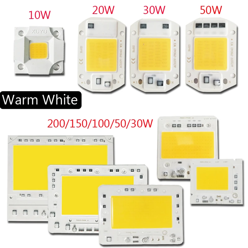 10 Вт 20 30 50 100 150 200 Светодиодный лампа наружного освещения теплый белый умный IC Dirver