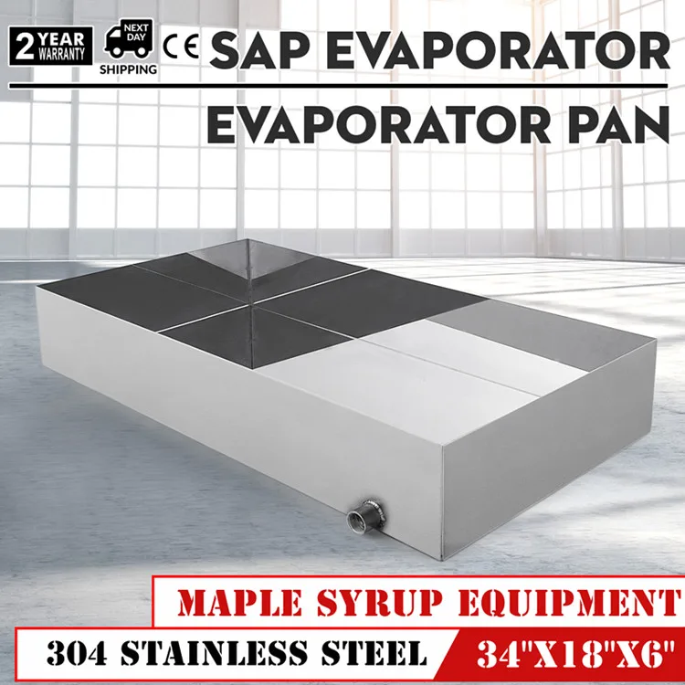 Кленовый сироп кипящая кастрюля 18x34x6 из нержавеющей стали Sap испаритель tig 18 ga |