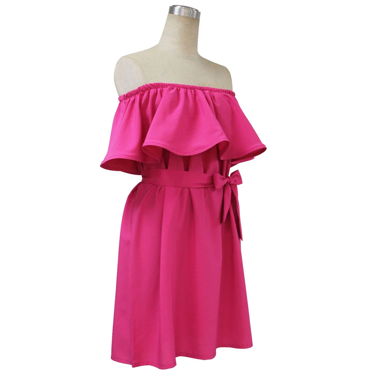 Короткое платье на одно плечо с кромкой листьев лотоса весну-лето 2017 | Женская