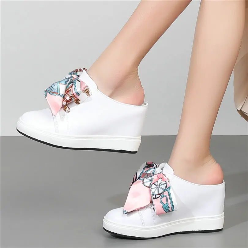 Тапочки на шнуровке женская обувь для тенниса туфли-лодочки из коровьей кожи