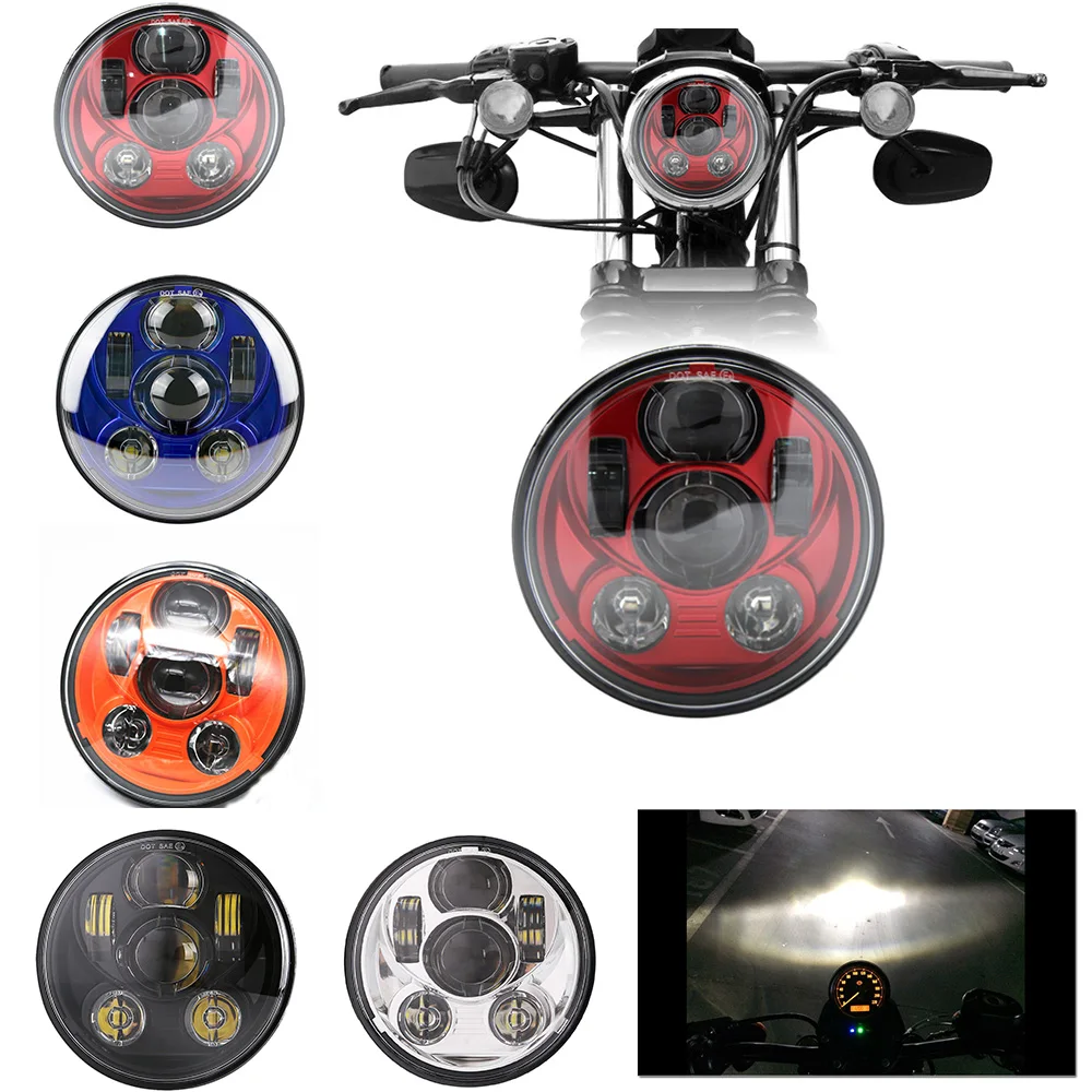 5 75 &quot5 3/4 светодиодный двигатель мотоцикла черный для Harley Sportster 1200 XL1200L на заказ