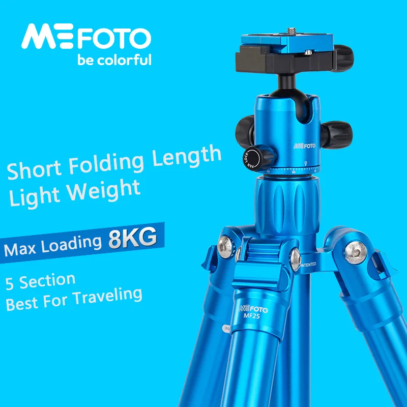 Монопод для селфи MeFoto MF25 портативный мини-Трипод с шаровой головкой 5 секций |