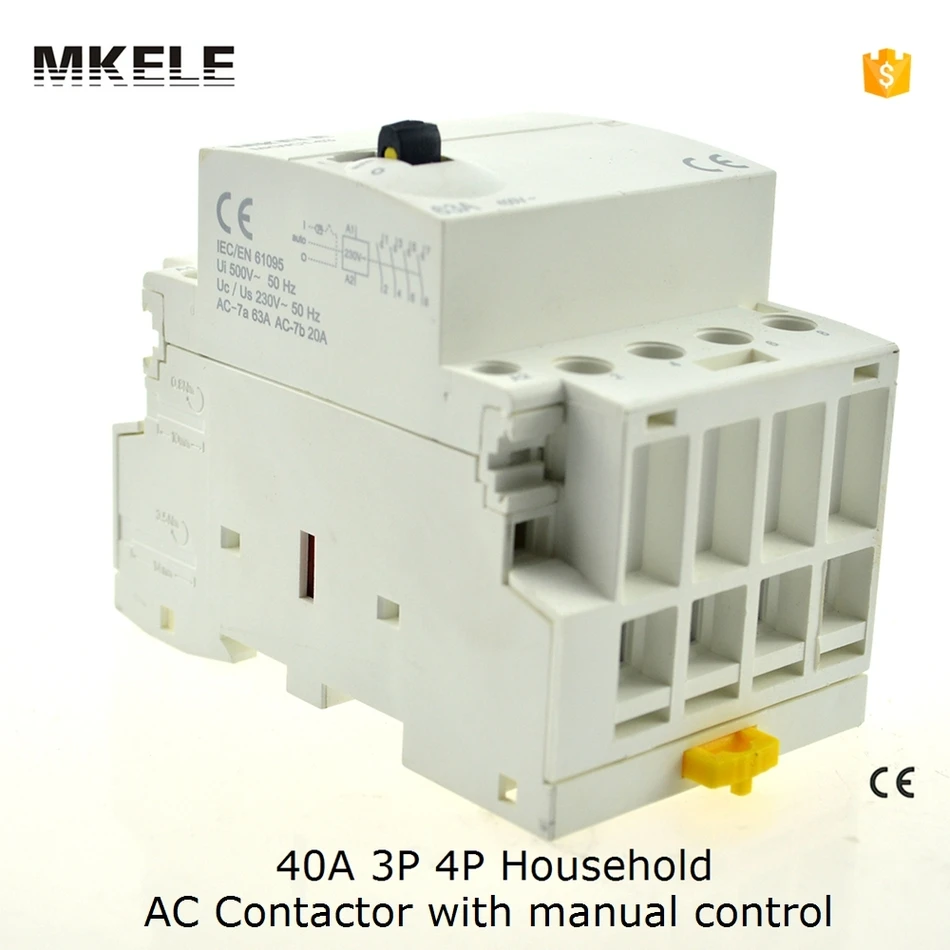 MKWCT-40M Ac контактор для дома 220V WCT 40Amp 3 полюса 3NO модульный управляемый контроллер с