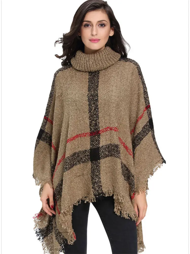 2019 весенне-осенний женский свитер пуловер с высоким воротником модный свободный