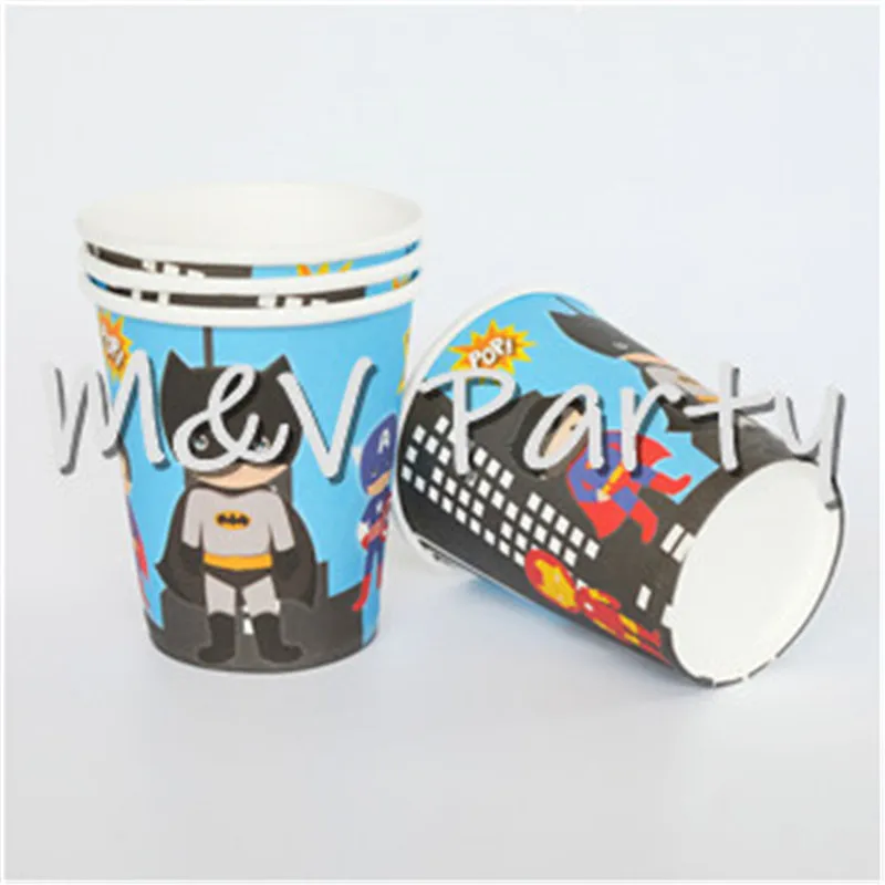 10 шт./лот одноразовые чашки с героями мультфильма мстители для детской вечеринки