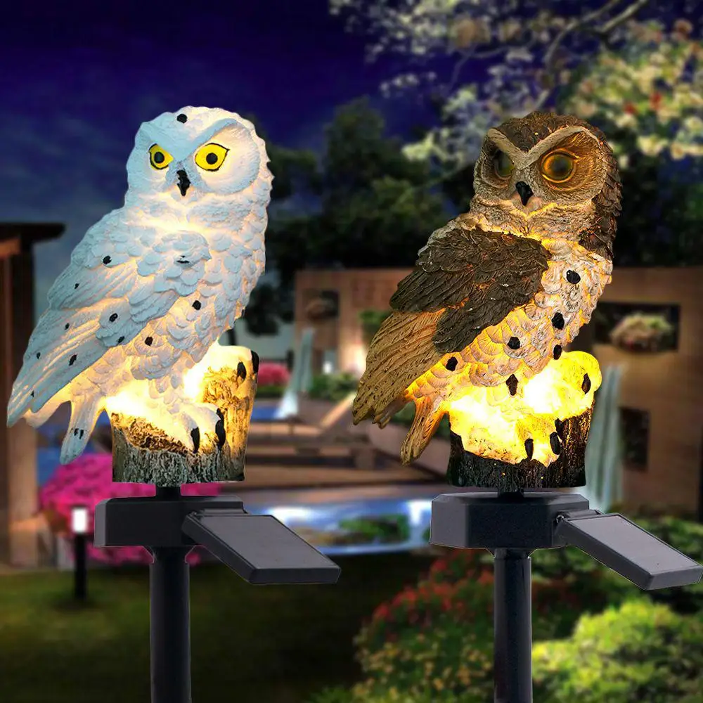 Owl Solar Light With LED Panel Fake Waterproof IP65 Outdoor Powered Led Path Lawn Yard Garden Lamps | Освещение