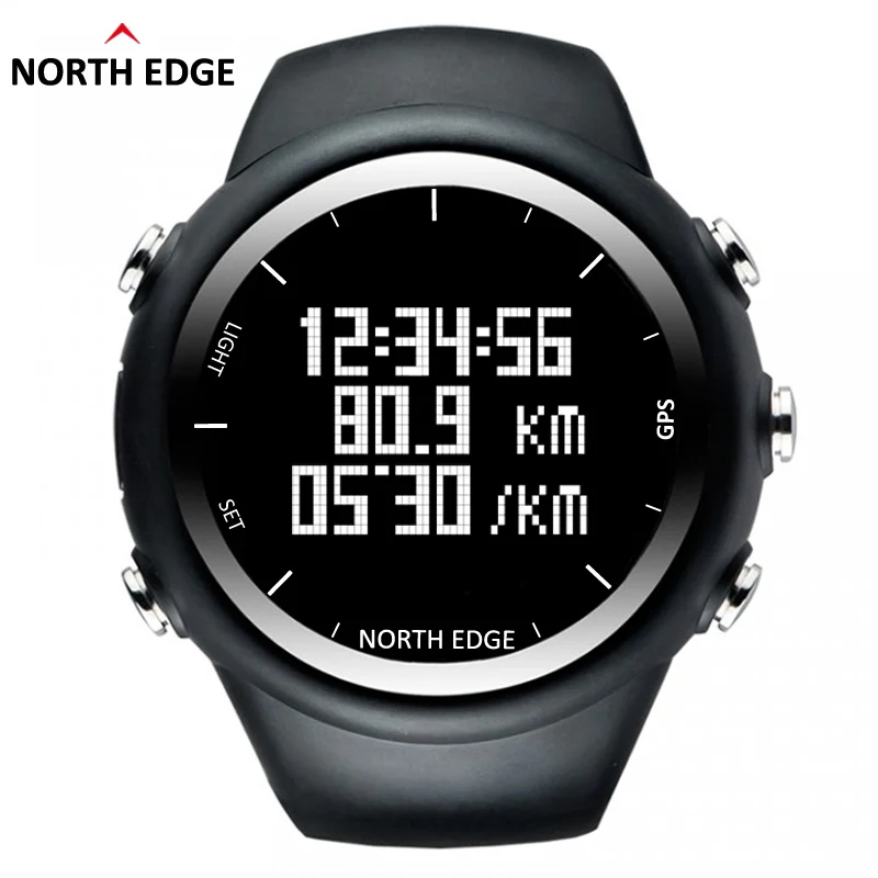 North Edge GPS Watch Men Digital Smart Pace Speed Calorie Wristwatch Running Jogging Triathlon Hiking Clock Waterproof 50m Hour | Наручные
