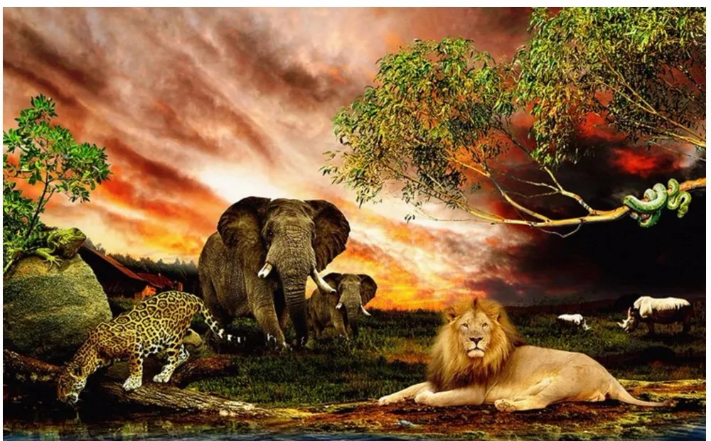 Пользовательские фотообои 3d фрески обои для стен луг дикая природа HD картины фон