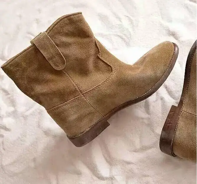 Женские ботильоны без шнуровки Sestito винтажные короткие ботинки из коровьей кожи