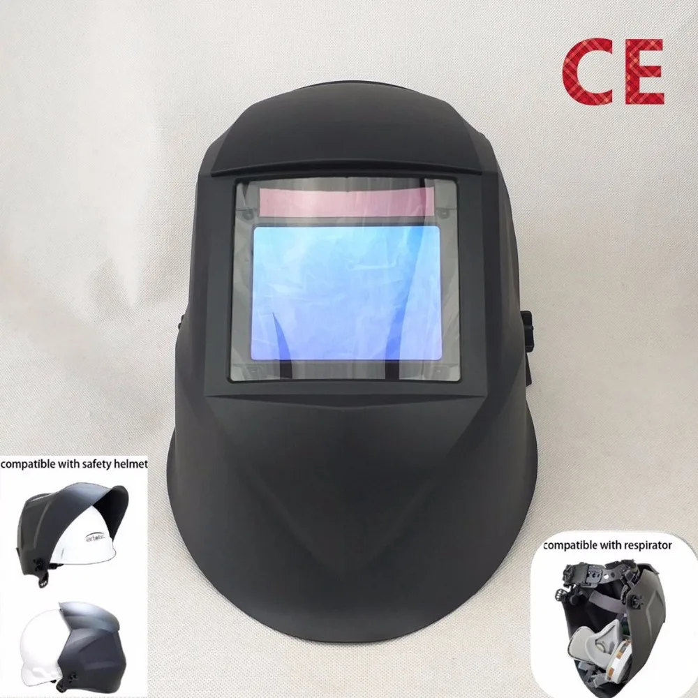 Сварочный шлем лучшее оптическое качество 1/1/1/1 дюйма большой обзор 100*73 мм 3 94*2 87