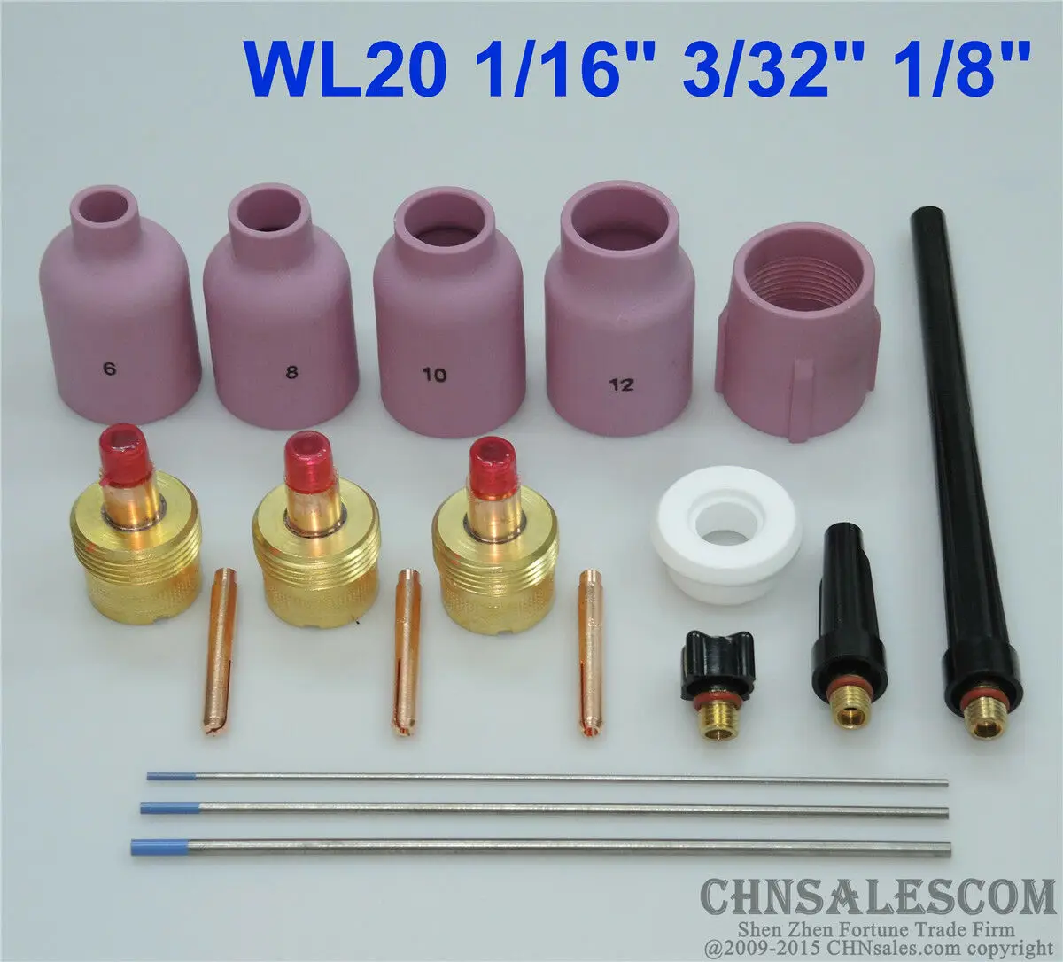 Крупные газовые линзы CHNsalescom 18 шт. фонарь для газовой горелки WP-9/20/25 WL20 Вольфрам 1/16