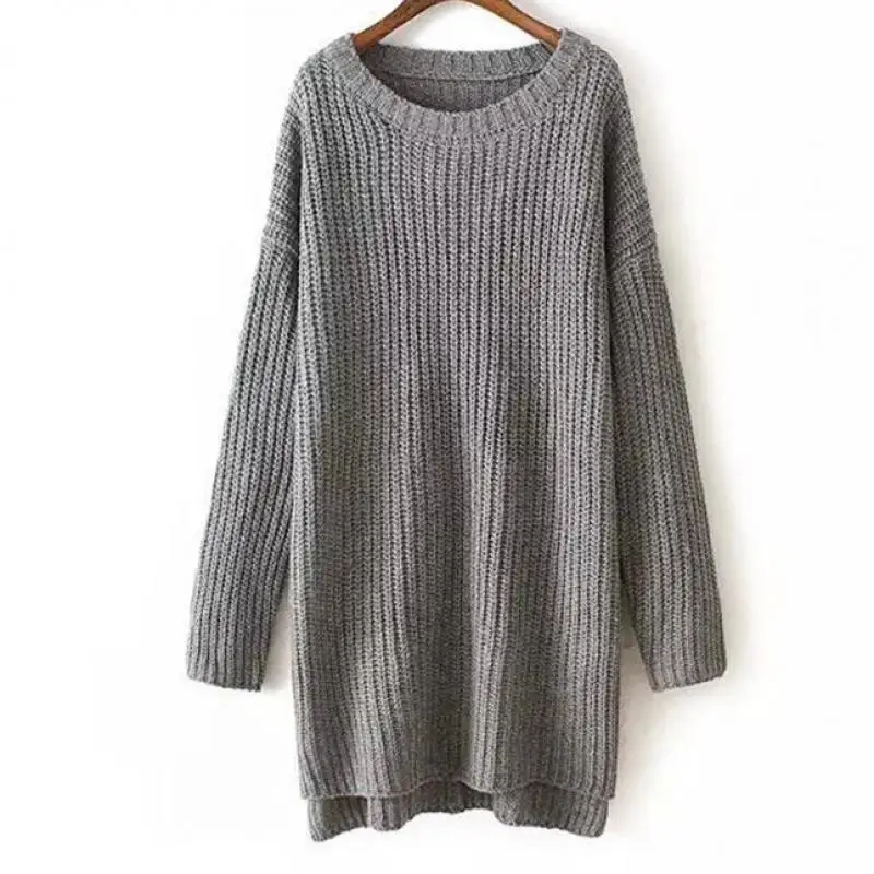 Autumn Winter Casual Thick Knitted O Neck Loose Long Batwing Sweater Jl-mmy009 | Женская одежда