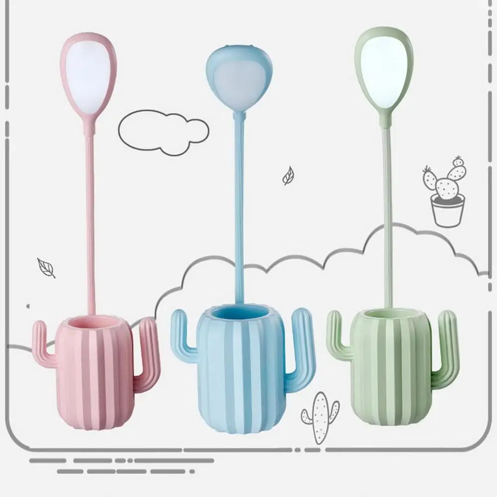 Кактус ручка держатель Настольная лампа LED рабочий стол защита глаз зарядная