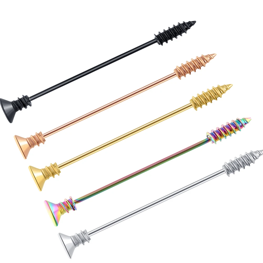 JUNLOPWY 16 г 38 мм промышленные серьги из нержавеющей стали штанги хрящевая спираль