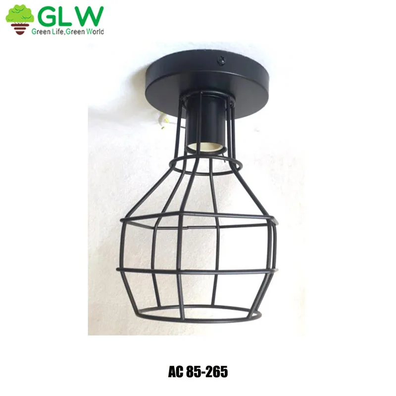 GLW Semi-Flush Mount Retro Black Hallway Vintage Wall Lamp Indoor Loft Sconce Lights Industrial Home Corridor | Освещение