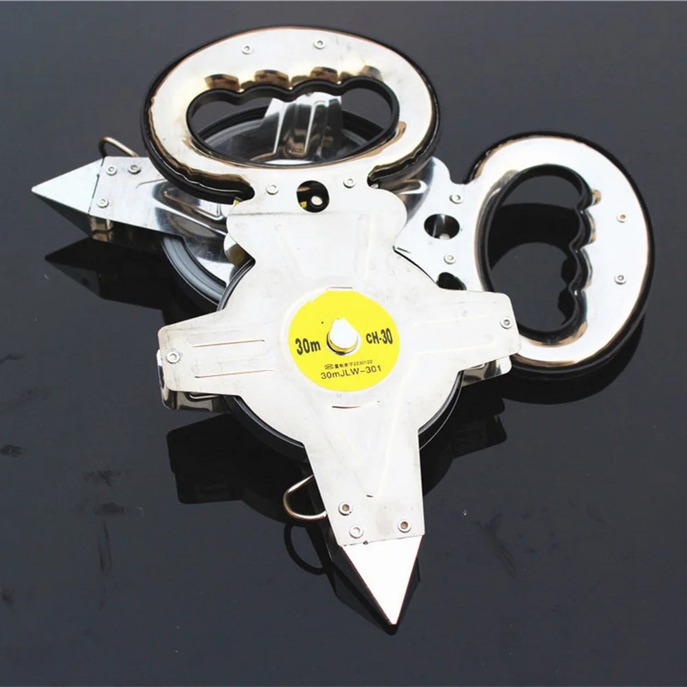 1PC Measuring Tape Ruler 30M 50M Open Reel Retractable Measure Metric Scale Stainless Steel ABS Tools | Инструменты