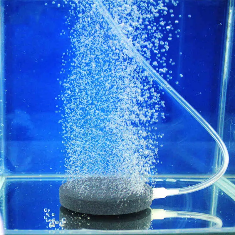 Round Hydroponic Increasing Oxygen Plate Fish Tank Aquarium Air Bubble Stone New | Дом и сад