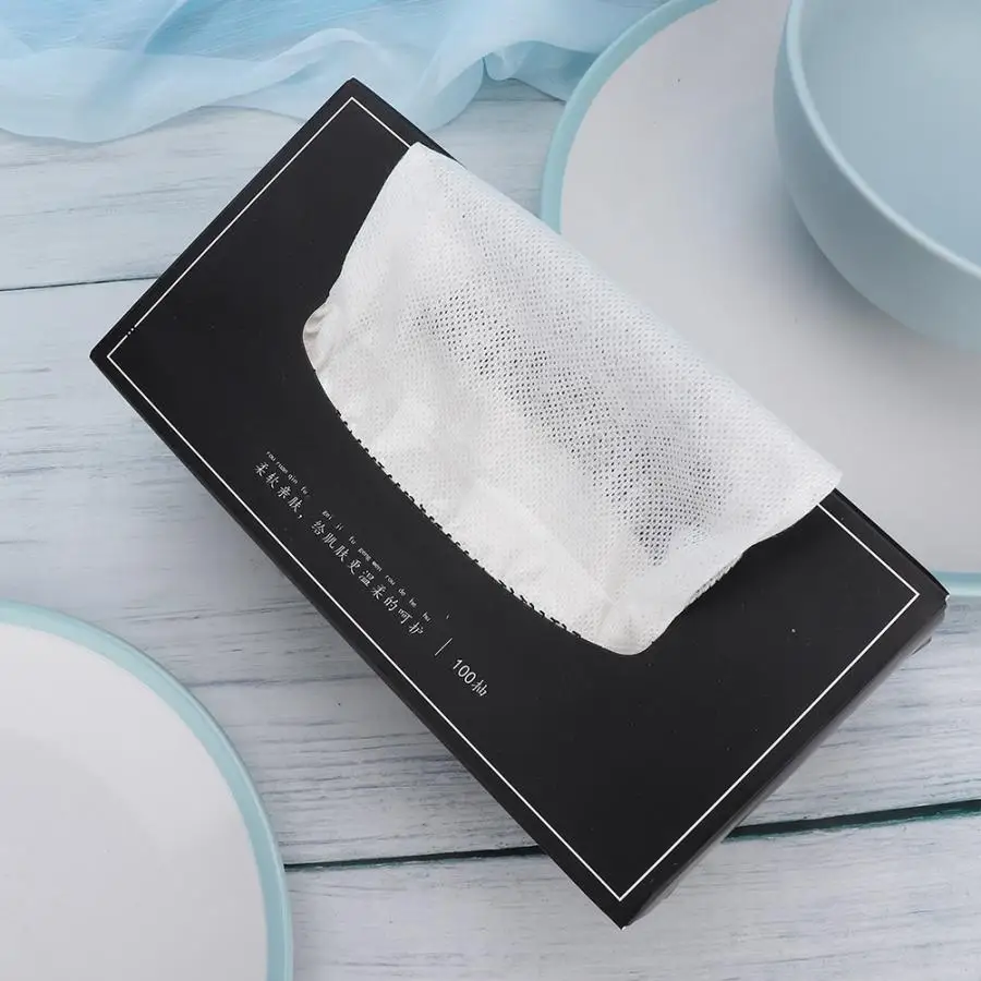 100 шт сухие и влажные салфетки двойного назначения для удаления макияжа