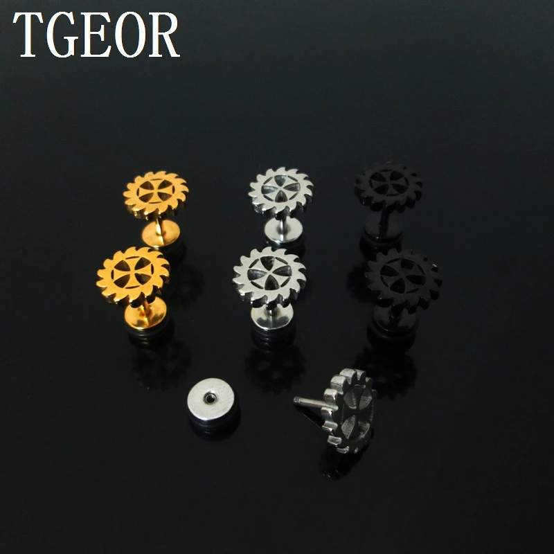 1 пара Иллюзия обманщик веер крест серьги 2*6*6/9 мм нержавеющая сталь Лазерная