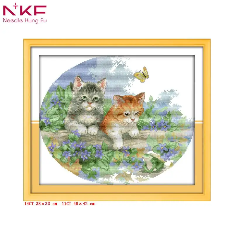 Озорные котята счетные схемы для вышивки крестом dmc 14CT китайские наборы