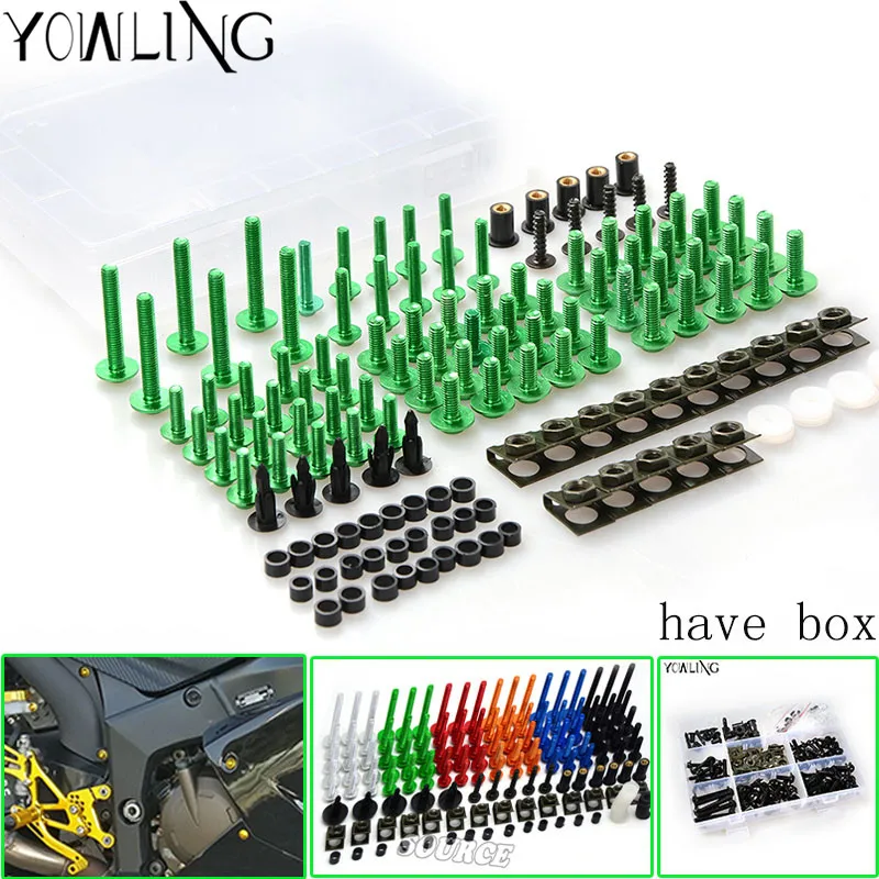 Один комплект аксессуаров для мотоциклов обтекаемый винт болт ветрового стекла