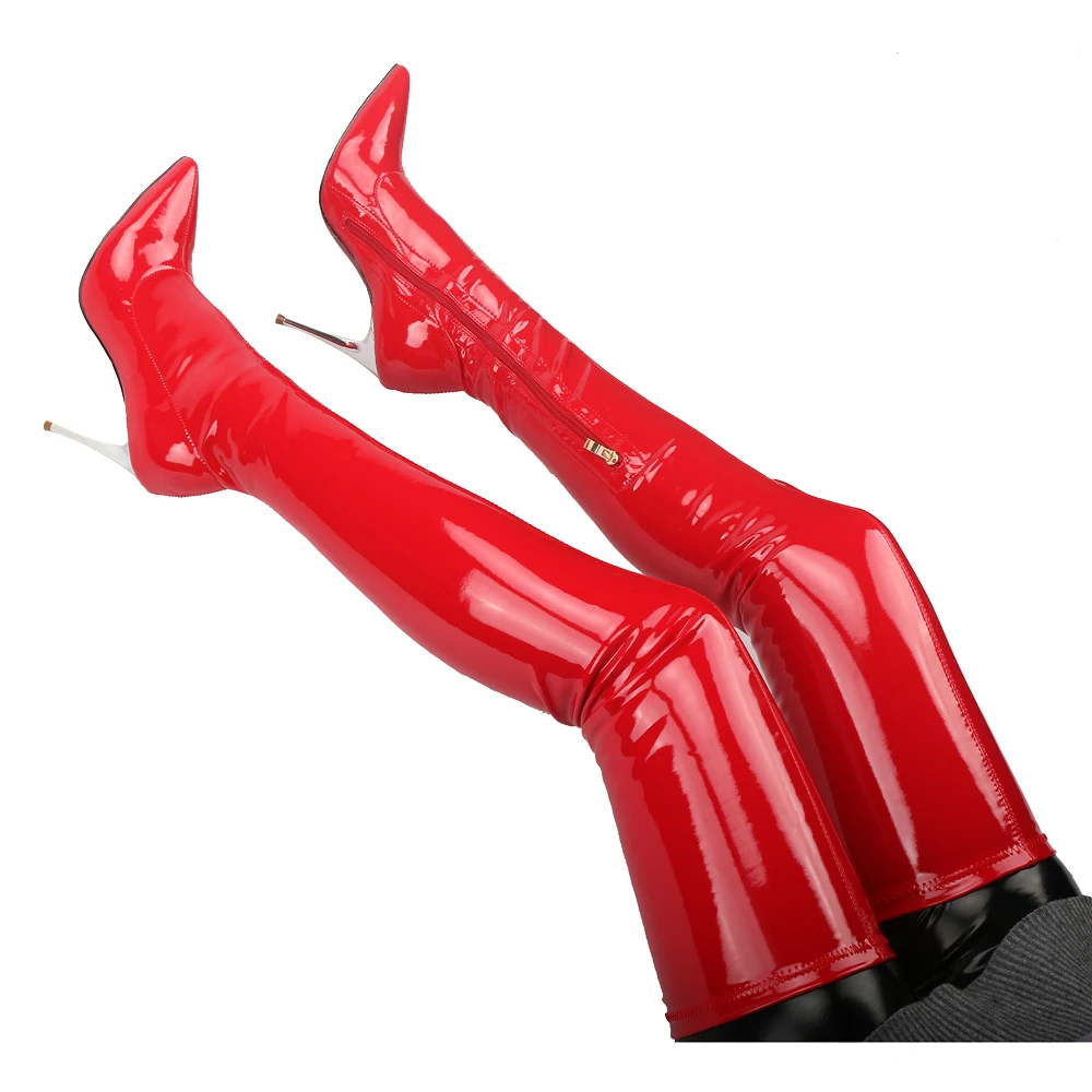 TIMETANG/пикантные ботфорты для ночного клуба Высокие Стрейчевые сапоги до бедра