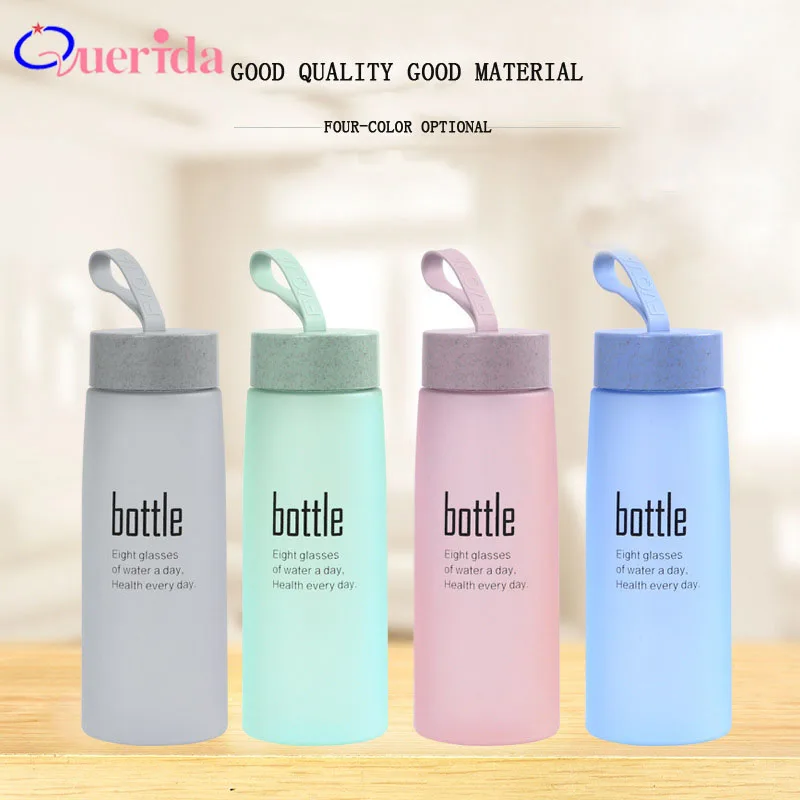 520ML Creative Sports Water Bottle Wheat Straw Cover Healthy PC Plastic Outdoor Travel Student Frosted Drinkware | Дом и сад