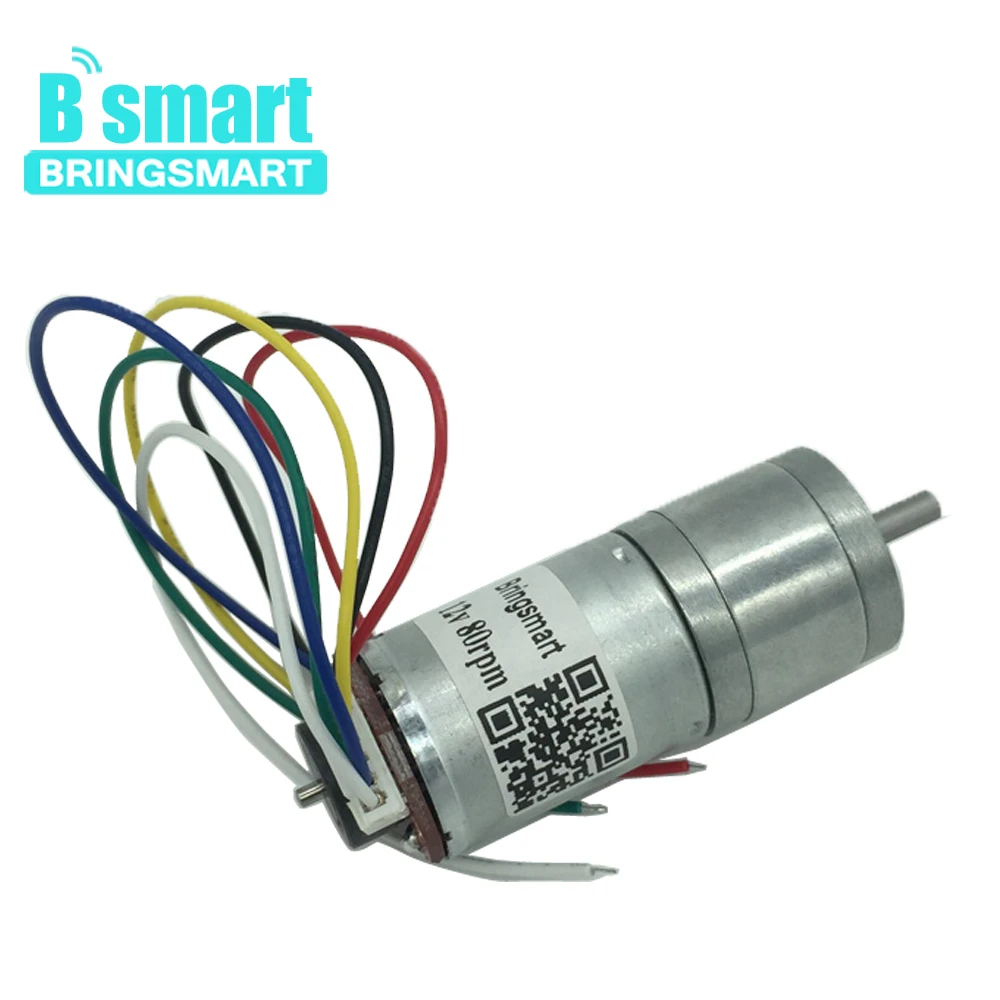 Bringsmart JGA25 371 кодировщик Шестерни мотор работающего на постоянном токе 12 В для