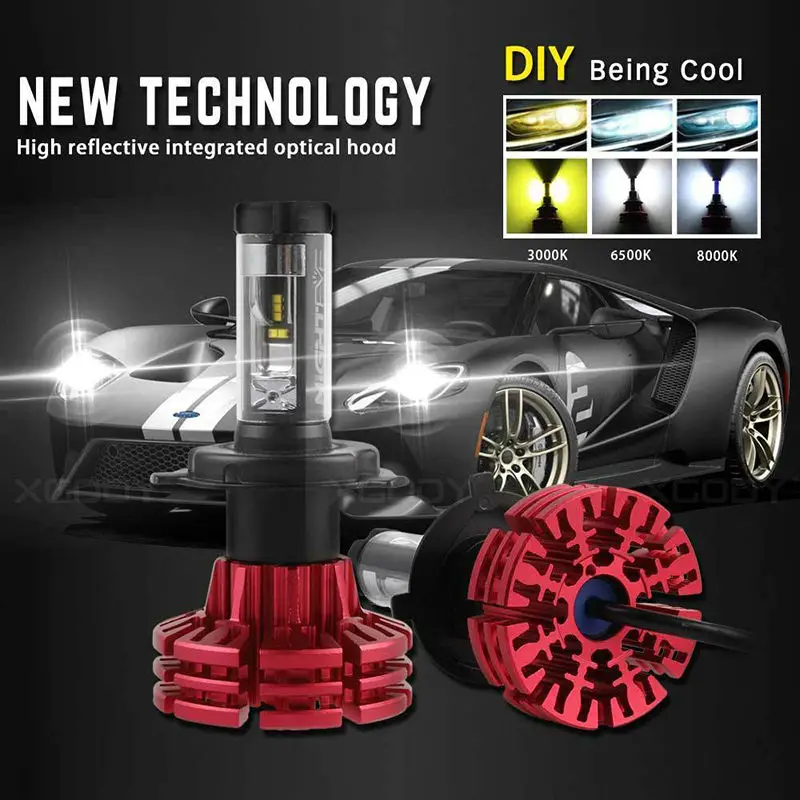 NIGHTEYE Led H4 Автомобильные фары светодиодные лампы Hi/Lo луч Противотуманные