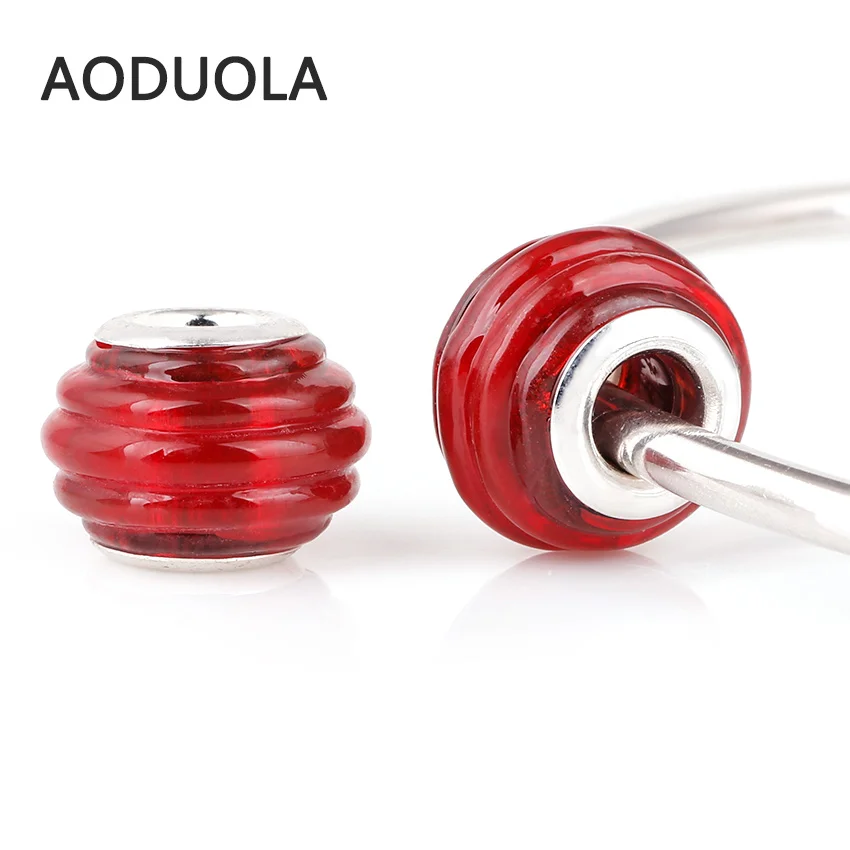 10 шт. в партии стеклянные бусины красного цвета разделитель Чешская нить