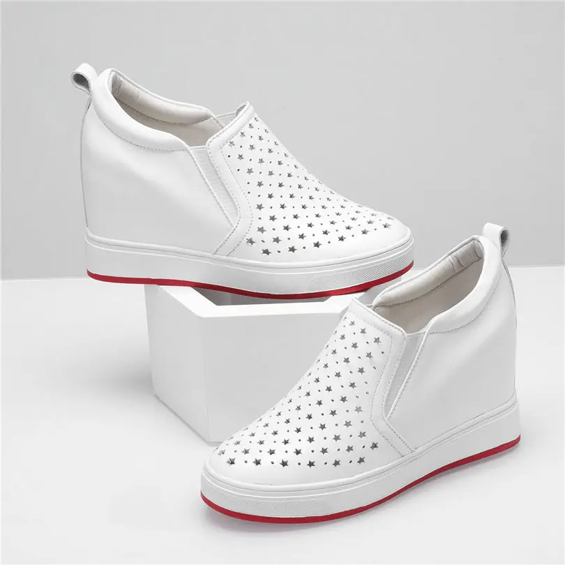 Женские туфли-оксфорды на танкетке кожаные сандалии-гладиаторы платформе без